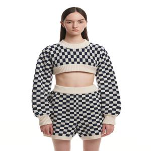 [트렁크 프로젝트] Checked Knit Sweater_WHITE/BLACK
