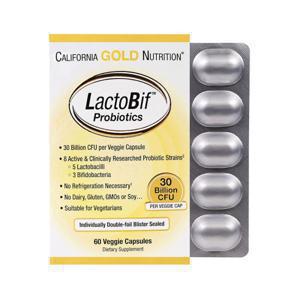 [iHerb 공식] 캘리포니아골드뉴트리션 LactoBif 유산균, 300억 유산균 CFU, 60 베지캡슐