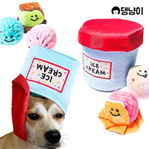 댕냥이 강아지 노즈워크 삑삑이 아이스크림 박스