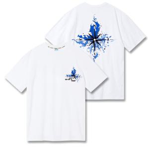 그랜피니 프리미엄 남녀공용 컬러풀 나침반 반팔 티셔츠 GFBT206