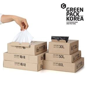 그린팩코리아 이지박스 쓰레기봉투 30리터 100매 비닐봉투