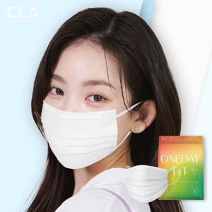 CLA 원데이핏 비말차단 덴탈 일회용 마스크 50매 (대형 중형)