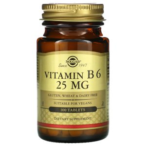 솔가 비타민 B6 비 B 피리독신 HCl 25mg 100정