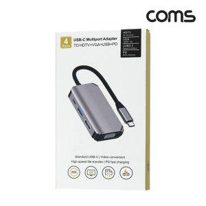 Coms USB 3.1 C타입 컨버터(멀티) 4 in 1 HDMI 4K2K