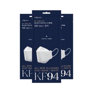 올뉴올가드 KF94  황사 마스크 1매입 얼큰이 특대형 10매/50매/100매 