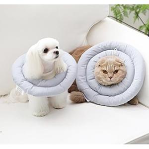 카카몽 강아지 고양이 쿠션 넥카라 국내산 S M L XL (네이비 핑크 그레이 초경량 댕댕이 냥이 넥카라)