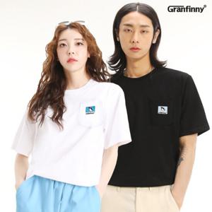 그랜피니 남녀공용 슈퍼 펭귄 포켓 반팔 티셔츠 GFBT210
