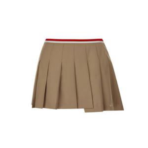 [PIGC] 여성 벨벳라인 플리츠 스커트 큐롯 다크 베이지 (LFCQ40354)