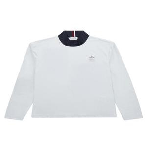 [PIGC] 여성 신축성 배색 포인트 티셔츠 화이트 (LFC130131)