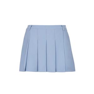 [PIGC] 여성 앞 플리츠 주름 큐롯 스커트 라이트 블루 (LFCQ30142)