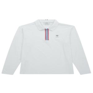 [PIGC] 남성 앞 지퍼 2도 배색 모던 카라 티셔츠 화이트 (SFC130231)