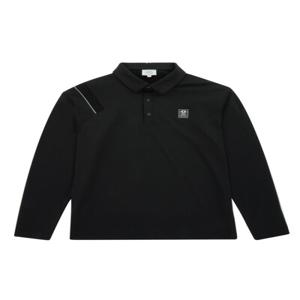 [PIGC] 남성 암홀 메쉬밴드 라운딩 카라 티셔츠 블랙 (SFC130339)