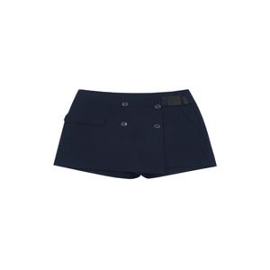 Double Button Wrap Shorts_Navy (Q0CQ20549)