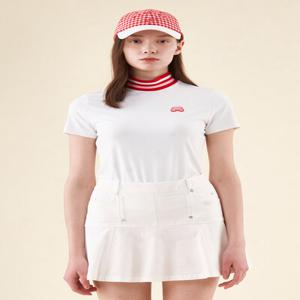 Gingham Check Ball Cap_Red (QACW10176)