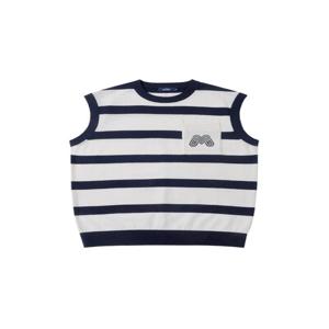 Terry Stripe Knit Vest_White (Men) (Z0C410131)