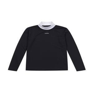 Collar Point Half Turtle T-Shirts_Black (Q0B130339)