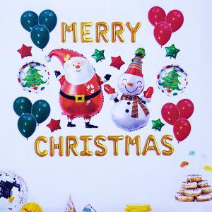 쉬운설치 메리크리스마스 산타 눈사람 풍선세트 크리스마스트리 크리스마스장식 크리스마스글씨 은박풍선 (반품불가)