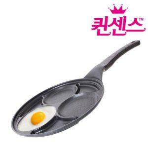퀸센스_모아 3구스팀 나눔 계란후라이팬 원형 28cm