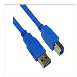 (K) USB3.0 Standard A-B 케이블 1M (블루) /Super Speed 5Gbps 지원/ USB2.0보다 10배 빨라진 속도 (반품불가)