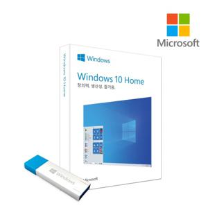  마이크로소프트  마이크로소프트 Windows 10 Home 처음사용자용 한글 FPP USB설치 윈도우 10 홈 영구제품키