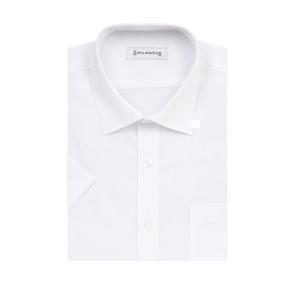 밀라노바 반소매 레귤러핏 흰색 와이셔츠