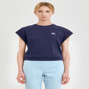 Round Sleeveless Shirts_Navy