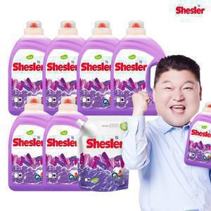 (#오늘한정특가)[Shesler]쉬슬러 로즈마리 고농축 액체세제 3.05리터 6개+2.1L 리필형 1개 더