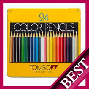 일본 직수입 TOMBOW 톰보 전문가용 색연필 24색세트/톰보 [검색어] 색연필 데생 수채색연필 목탄