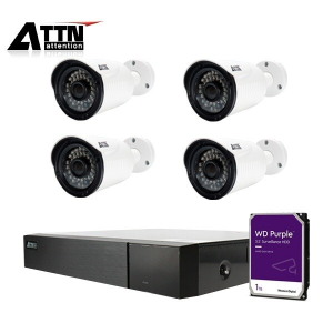 CCTV 실외형 패키지 세트 녹화기 및 210만화소 4대 / 1테라 하드 포함 기본 구성품 제공