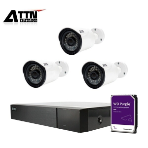 CCTV 실외형 패키지 세트 녹화기 및 210만화소 3대 / 1테라 하드 포함 기본 구성품 제공