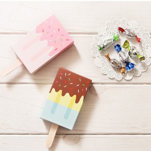 아이스크림모양 사탕상자 화이트 발렌타인데이 어린이집 유치원 단체선물