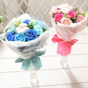 비누장미 꽃다발 블루 기념일 발렌타인 화이트데이 과하지않은선물