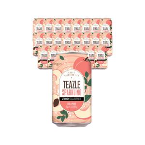[창고대개방] 웅진 티즐 스파클링 피치우롱티, 340ml, 24개