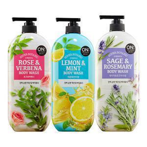 온더바디 수퍼보타닉 바디워시, 로즈버베나, 900ml, 1개 + 레몬그린티, 900ml, 1개 + 세이지로즈마리, 900ml, 1개
