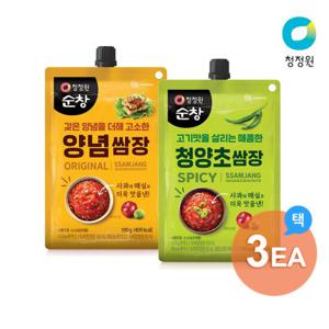 청정원 짜먹는쌈장190g 2종(청양초/양념) 택 x 3개 골라담기