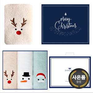루돌프+눈사람+산타 3매선물세트(쇼핑백) 크리스마스