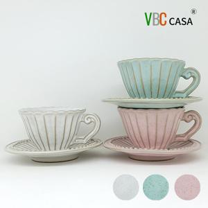 VBC까사[폰다코 스트라이프]12cm 티잔 세트(색상 택1) /F10573