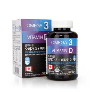 힐링팩토리 혈관 관리 블루마린 오메가3 가족 건강 비타민D 오매가 쓰리 EPA 180캡슐