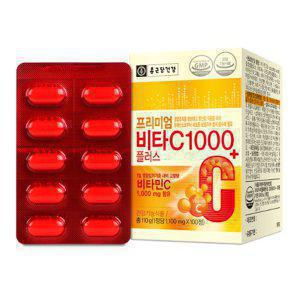 고함량 비타민C 1000 플러스 프리미엄 종근당건강 기능식품 인증 하루한알 간편 100정