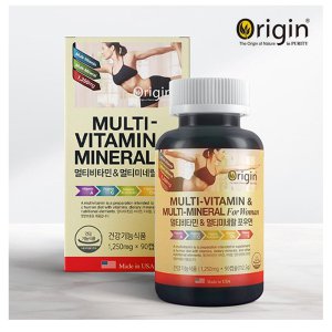 오리진 미국직수입 멀티비타민 미네랄 포우먼 하루한알 건강기능식품 3개월분 90캡슐