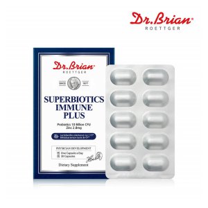 닥터브라이언 슈퍼바이오틱스 이뮨 플러스 30캡슐 유산균 100억 아연 장건강 면역 배변