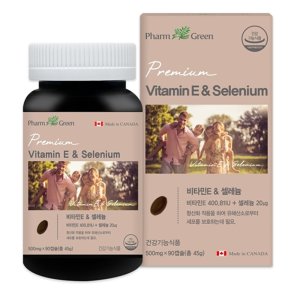 팜그린 비타민E 셀레늄 90캡슐 캐나다 항산화 하루한알 엄마 아빠 중년 활력 스트레스 기력