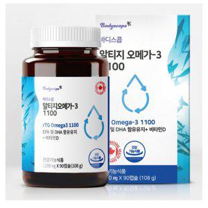 바디스콥 건강 오매가 쓰리 EPA DHA 알티지 오메가3 비타민D rTG 혈행 90캡슐