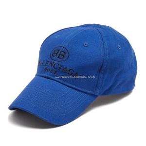 (당일배송) 18 FW 발렌시아가 MODE 모드 로고 블루 볼캡 모자
