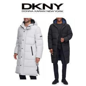 DKNY 남성용 롱 후디드 파카 자켓/DKNY 맨즈 후드 방수 푸퍼 패딩/DKNY Long Hooded Parka Jacket