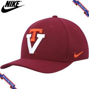 [미국정품] 나이키 미국 칼리지 캡모자 Virginia Tech Hokies Nike Classic99 Swoosh Performance Flex Hat - Maroon