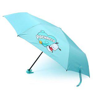 포차코 3단 55 하트 수동 우산 민트 아동 접이식 휴대