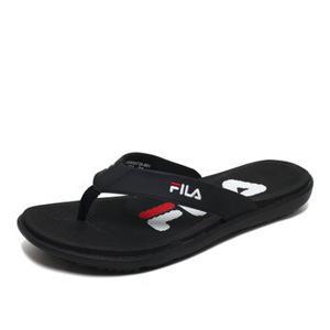 휠라 슬릭 텅 쪼리 블랙 남성 여성 스포츠 플립플랍 여름 슬리퍼 신발 1SM00739-001