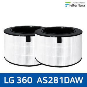 LG 퓨리케어 360 2단형 AS281DAW 공기청정기 호환 필터 H13 프리미엄 골드필터