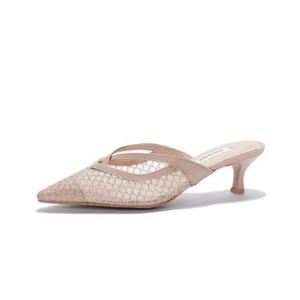 X-Strap Mesh Mule_Beige Glitter